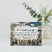 Epictetus "Doe het" Inspirerend quote Briefkaart (Staand voorkant)