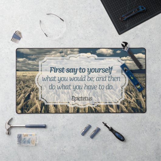 Epictetus "Doe het" Inspirerend quote Bureaumat (Werkstation)
