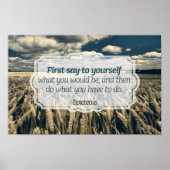 Epictetus "Doe het" Inspirerend quote Poster (Voorkant)