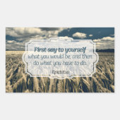 Epictetus "Doe het" Inspirerend quote Rechthoekige Sticker (Voorkant)