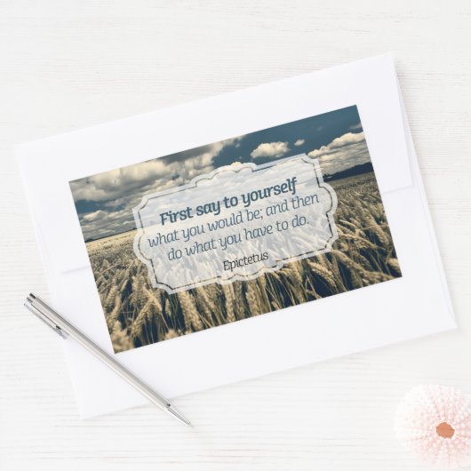Epictetus "Doe het" Inspirerend quote Rechthoekige Sticker (Envelop)