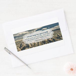 Epictetus "Doe het" Inspirerend quote Rechthoekige Sticker