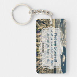 Epictetus "Doe het" Inspirerend quote Sleutelhanger