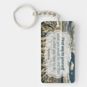 Epictetus "Doe het" Inspirerend quote Sleutelhanger