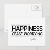 Epictetus: Geluk: stop met je zorgen maken Briefkaart (Voorkant / Achterkant)