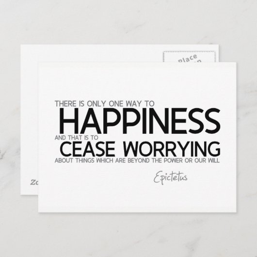 Epictetus: Geluk: stop met je zorgen maken Briefkaart (Voorkant / Achterkant)