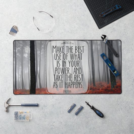 Epictetus Inspirerend quote "Adapt" Bureaumat (Werkstation)