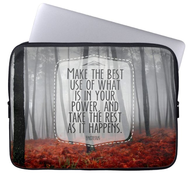 Epictetus Inspirerend quote "Adapt" Laptop Sleeve (Voorkant)