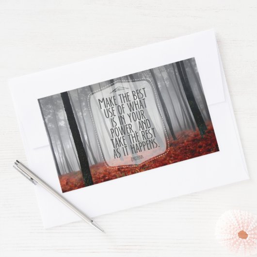 Epictetus Inspirerend quote "Adapt" Rechthoekige Sticker (Envelop)