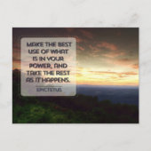 Epictetus Inspirerend quote "Best use" Briefkaart (Voorkant)