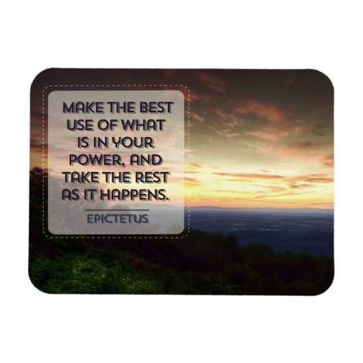 Epictetus Inspirerend quote "Best use" Flexible Magneet (Horizontaal)