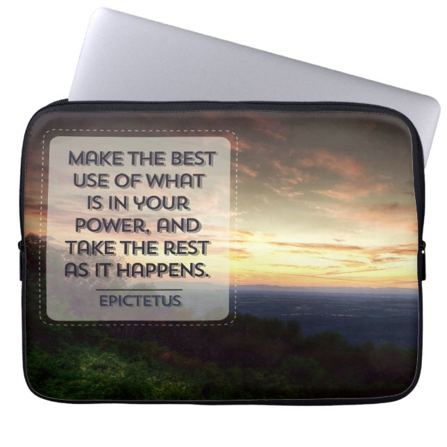Epictetus Inspirerend quote "Best use" Laptop Sleeve (Voorkant)