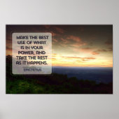 Epictetus Inspirerend quote "Best use" Poster (Voorkant)