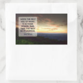 Epictetus Inspirerend quote "Best use" Rechthoekige Sticker (Tas)