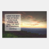 Epictetus Inspirerend quote "Best use" Rechthoekige Sticker (Voorkant)