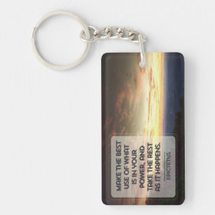 Epictetus Inspirerend quote "Best use" Sleutelhanger
