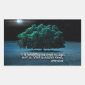 Epictetus Inspirerend quote "Learn" Rechthoekige Sticker (Voorkant)