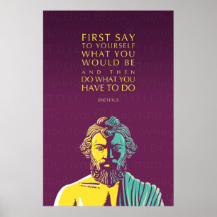 Epictetus Quote Poster: Doe wat u moet doen Poster
