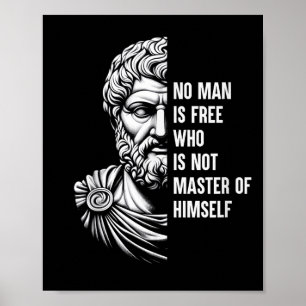 Epictetus Shirt Grieks stoïcijns filosoof Motivati Poster