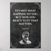 Epictetus wise quote. Wisdom Poster (Voorkant)