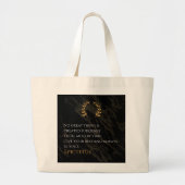 Epictetus's recept voor grootheid grote tote bag (Voorkant)
