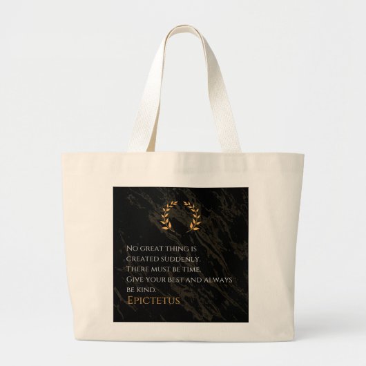 Epictetus's recept voor grootheid grote tote bag (Voorkant)