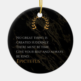 Epictetus's recept voor grootheid keramisch ornament