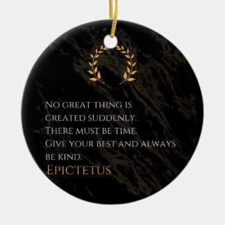 Epictetus's recept voor grootheid keramisch ornament