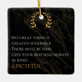 Epictetus's recept voor grootheid keramisch ornament