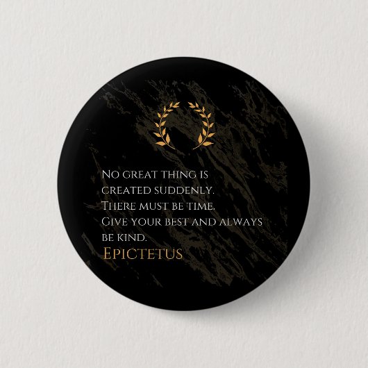 Epictetus's recept voor grootheid ronde button 5,7 cm (Voorkant)