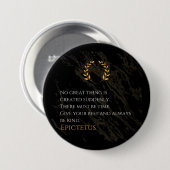 Epictetus's recept voor grootheid ronde button 7,6 cm (Voorkant /achterkant)
