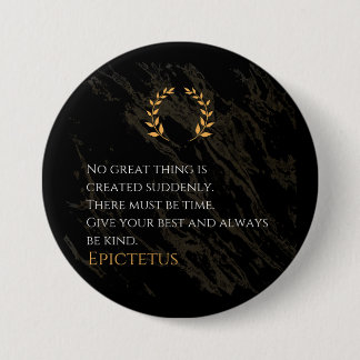 Epictetus's recept voor grootheid ronde button 7,6 cm