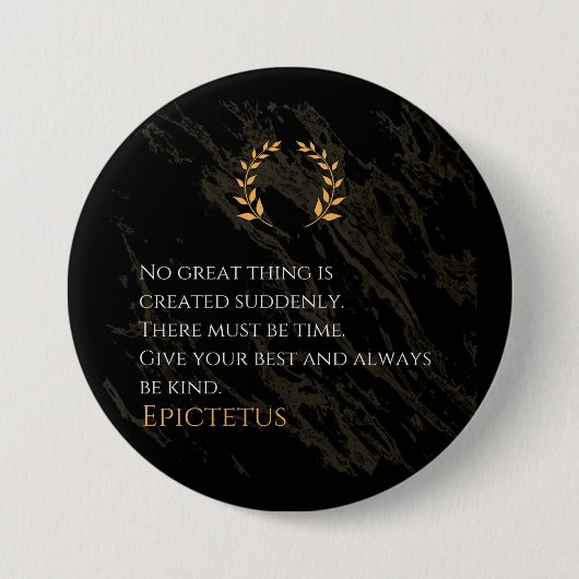 Epictetus's recept voor grootheid ronde button 7,6 cm (Voorkant)