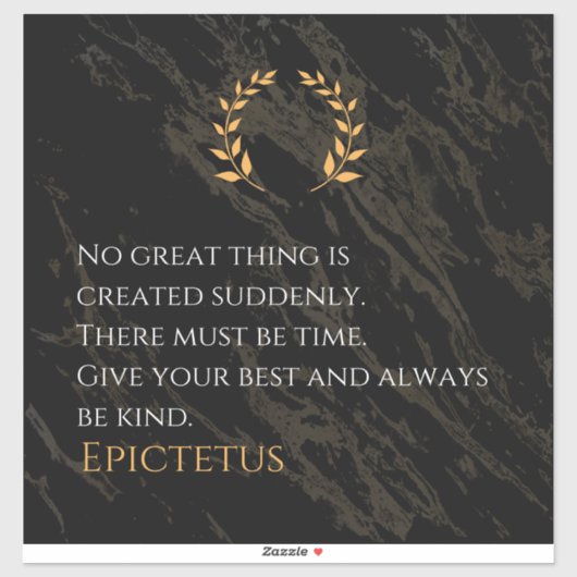 Epictetus's recept voor grootheid sticker (Vel)