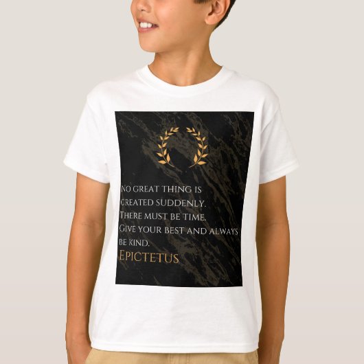 Epictetus's recept voor grootheid t-shirt (Voorkant)