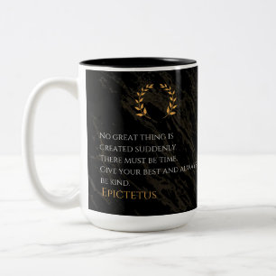 Epictetus's recept voor grootheid tweekleurige koffiemok