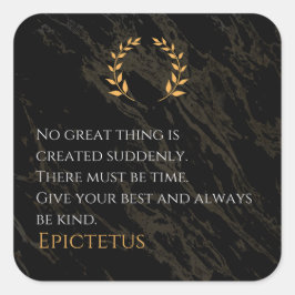 Epictetus's recept voor grootheid vierkante sticker