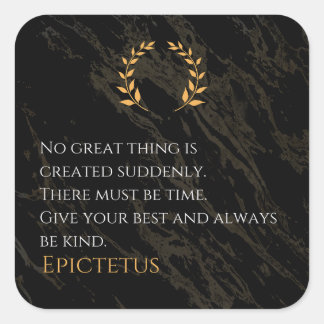 Epictetus's recept voor grootheid vierkante sticker