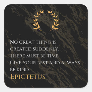 Epictetus's recept voor grootheid vierkante sticker