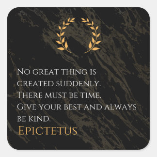 Epictetus's recept voor grootheid vierkante sticker