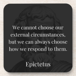 Epictetus's wijsheid: empowerment door middel van bier onderzetter