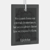 Epictetus's wijsheid: empowerment door middel van  glas ornament (Voorkant Rechts)