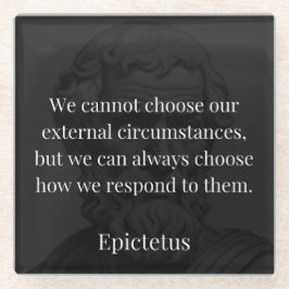 Epictetus's wijsheid: empowerment door middel van glazen onderzetter