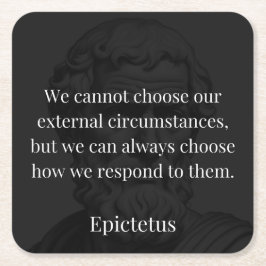 Epictetus's wijsheid: empowerment door middel van  kartonnen onderzetters