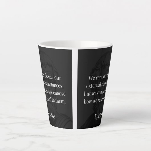 Epictetus's wijsheid: empowerment door middel van latte mok (Voorkant)
