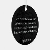 Epictetus's wijsheid: empowerment door middel van metalen ornament (Voorkant Rechts)