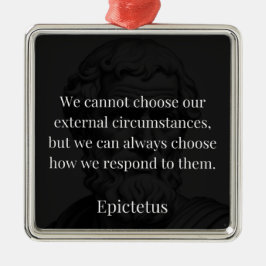 Epictetus's wijsheid: empowerment door middel van  metalen ornament