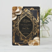 Epicurean Elegance onthuld: uw koninklijke uitnodi Kaart (Staand voorkant)