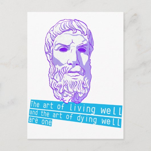 epicurus de kunst van het leven briefkaart (Voorkant)