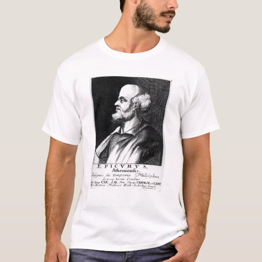 Epicurus, gegraveerd door Johann Fredrich Schmidt T-shirt (Voorkant)